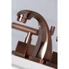 Kingston Brass KS494CQLAC Claremont 8" Widespread Bathroom Faucet, Antique Copper KS494CQLAC